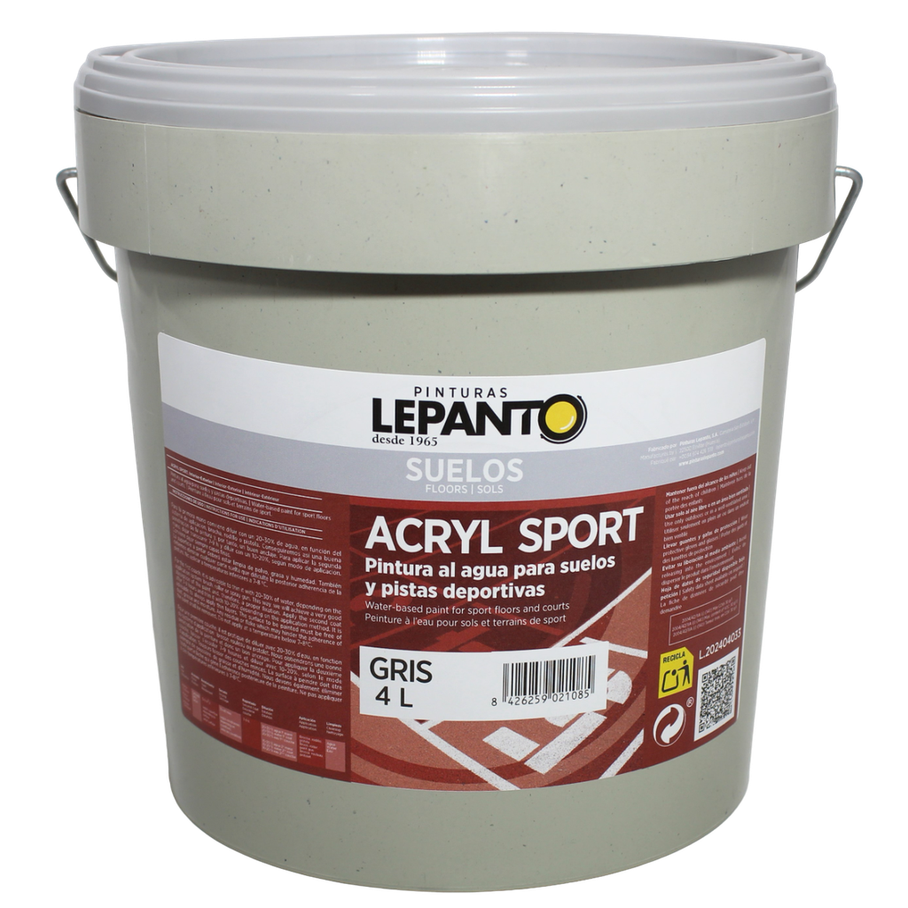 ACRYL-SPORT ROJO OXIDO 4 L