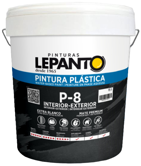 P-8 INT-EXT EXTRABLANCO 15 L