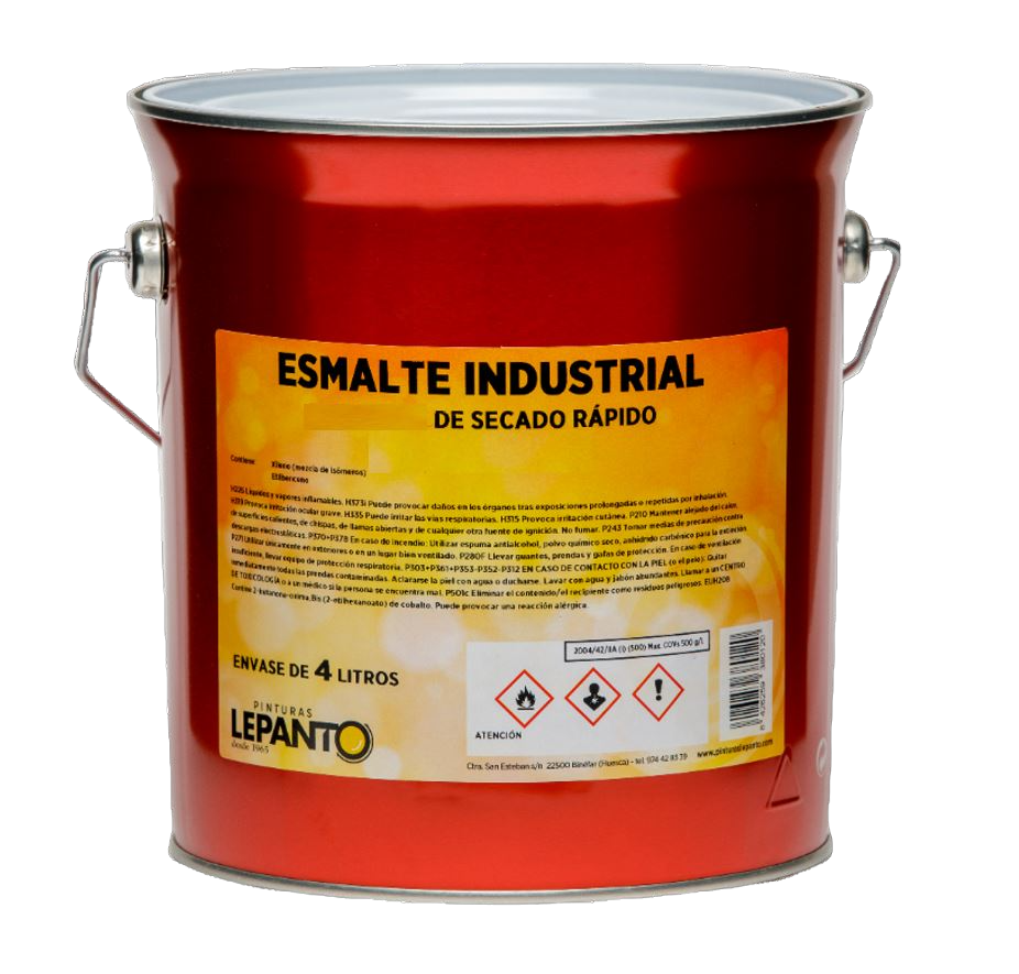 ESMALTE INDUSTRIAL NEGRO MATE 4 L