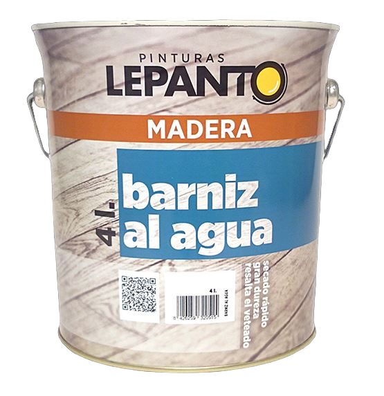 BARNIZ AL AGUA BRILLANTE 4 LT