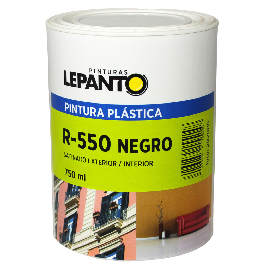 R-550 SATINADA NEGRO INT-EXT 750 ML