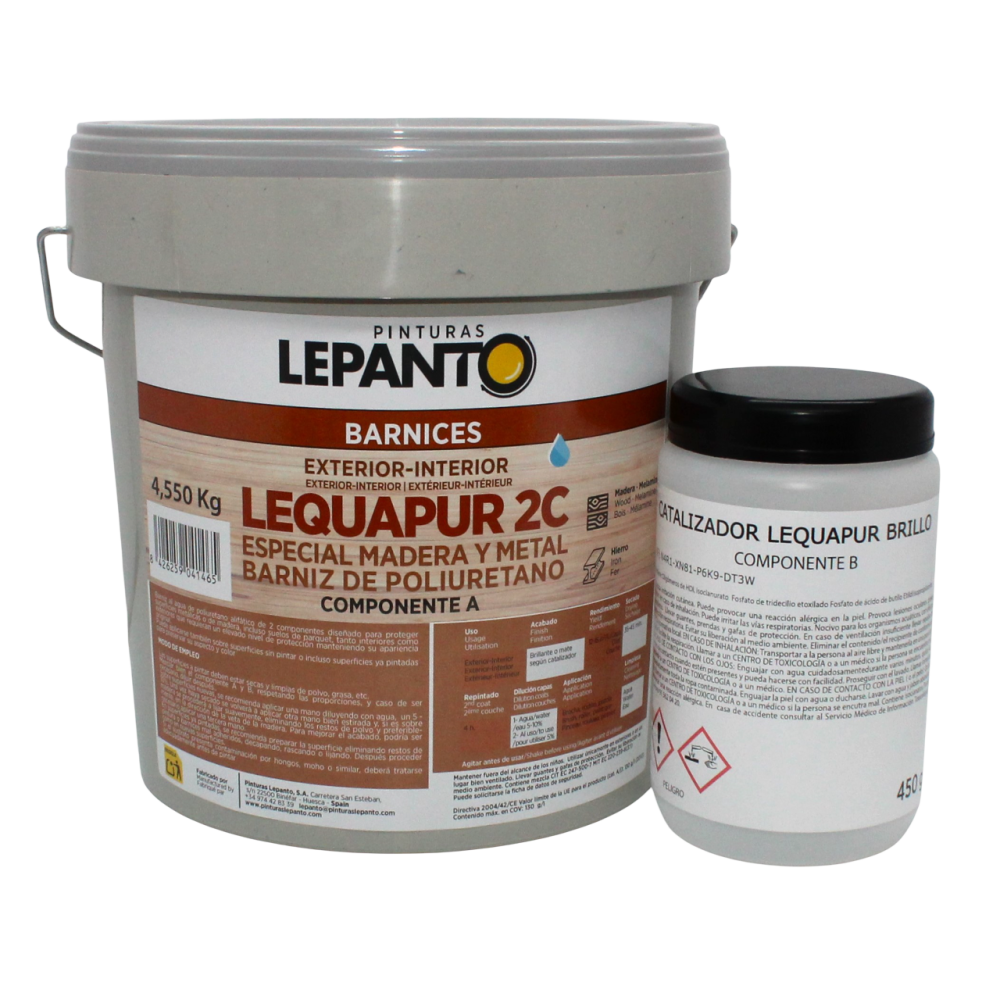 LEQUAPUR BRILLO 2C MADERA-METAL 750 G